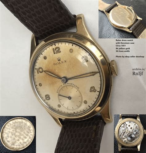 Rolex Precision 9k Gold Dress Watch – Dennison Case (Circa 1962)